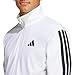 adidas Men's 3-Stripes Tricot Regular Sportswear Track Top, White, Large