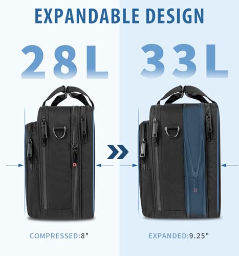 EMPSIGN Expandable 17.3 Inch Canvas Briefcase