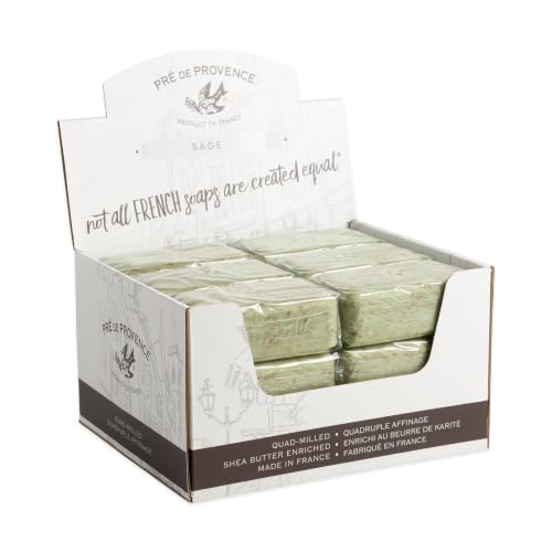 Image of Pre de Provence Artisanal Soap Bar, Natural French Skincare, Enriched with Organic Shea Butter, Quad Milled for Rich, Smooth & Moisturizing Lather, Sage, 5.3 Ounce