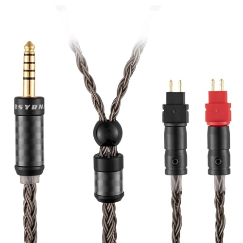 SYRNARN 4.4mm �o�����X�P�[�u�� �[���n�C�U�[ HD660S�AHD600�AHD580�AHD650�AHD58X�AMassdrop HD6XX �Ή� �~���[�W�V�����E�I�[�f�B�I�t�@������ 16�c�ґg�R�[�h �����p�P�[�u�� (2.5m/8.2�t�B�[�g