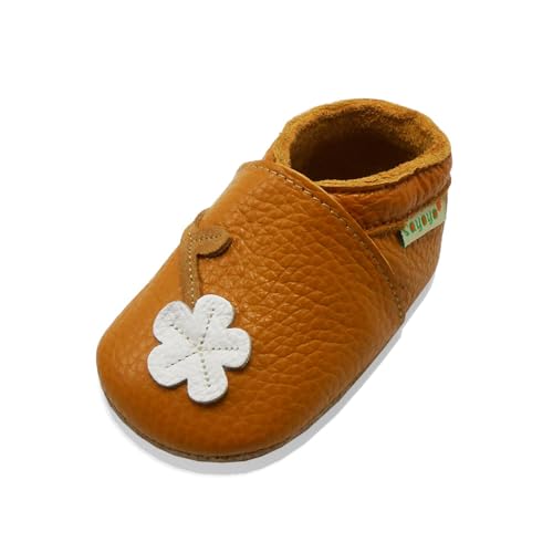 SAYOYO Pflaume Blumen WeichesLeder Lauflernschuhe Krabbelschuhe Babyschuhe...