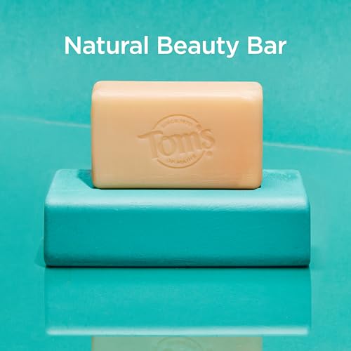 Image of Tom's of Maine Moisturizing Natural Beauty Bar Soap For Women and Men, Fresh Eucalyptus, 5 oz Bar (Pack of 6)