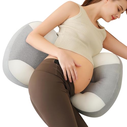Image of pobopobo Maternity Pillow for Pregnant Women - Pregnancy Pillow for Comfort & Support, Perfect for Side Sleeping, Back Pain Relief, Soft Maternity Pillows for Women