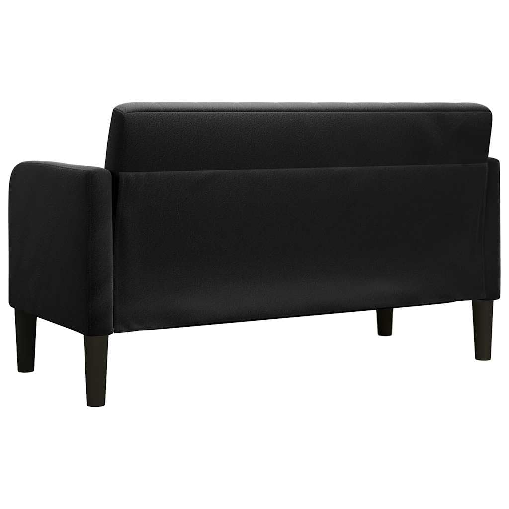 vidaXL Sofá Loveseat Terciopelo Negro 109 cm