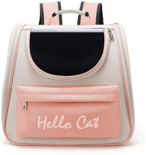 Pet Carrier Backpack, Ventilated Travel Bag for Cats and Small Dogs, Multiple Colors (Pink)