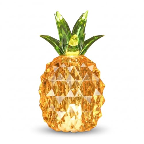 LATIJISHI Gold Pineapple Decor 4.9 Inch Small Battery Operated Table Lamp