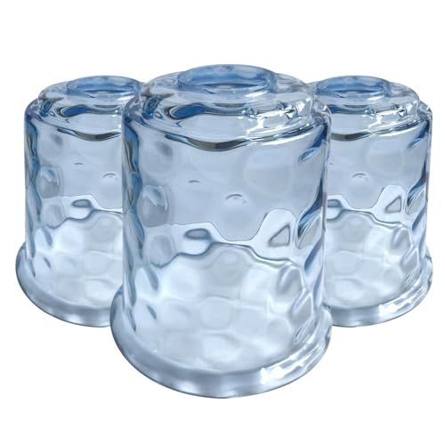 Image of 3 Pack Fixture Replacement Globe Shade, Blue Hammer Glass | Light Covers for Ceiling Fan Light Fixture Pendant lights Wall Sconces, 1-5 /8 Inch Fitter