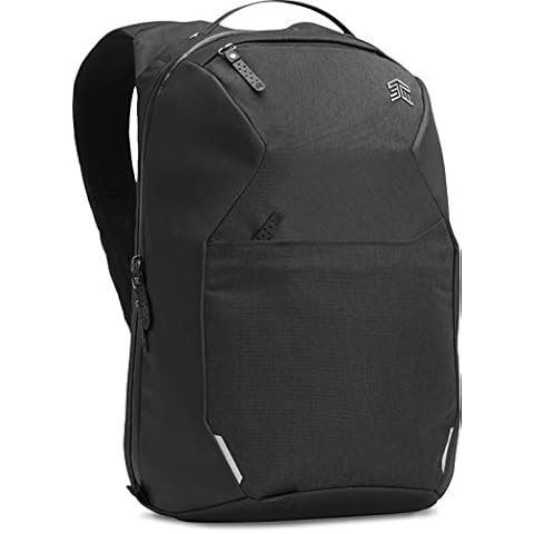 STM Myth 18L Laptop Backpack - Durable, Stylish, and Laptop Backpack with Pockets - Fits 15-Inch Laptop and 16-Inch MacBook Pro with Laptop Protection - Black (stm-117-186P-05) Cover