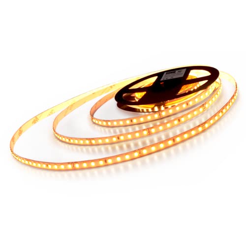 illuburg Bande LED SMD 2835 à intensité variable avec 640 LED Blanc chaud 5 m 24 V 640 - 1200 LED SMD 2835 Cover