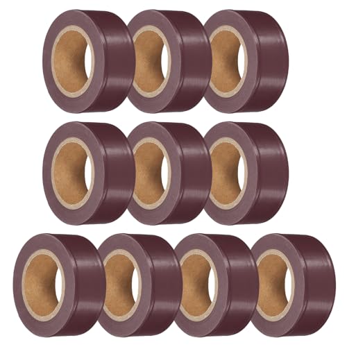 PATIKIL 10Pack Flourescent Brown Flagging Tape, 1