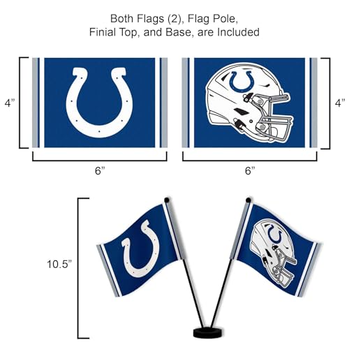 Drapeaux Indianapolis Colts de bureau et table pour fan - 3