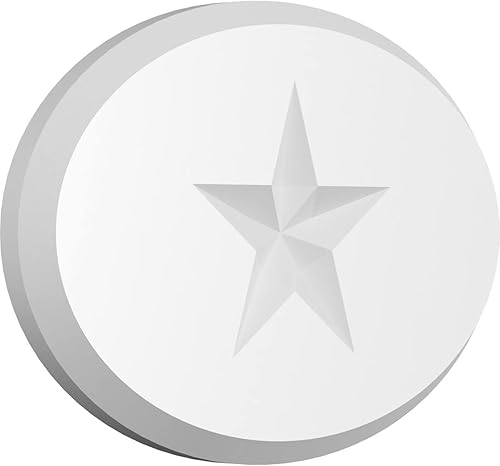 Ekena Millwork ROSP070X048X050DAL07 Roseta estándar con borde biselado, 7 pulgadas de ancho x 4 34 pulgadas de alto x 12 pulgadas, PVC