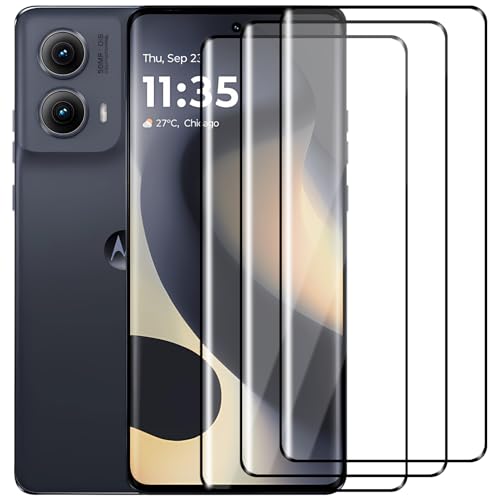 U. EHome (3 Pack) For Motorola Edge 2024 Screen ProtectorHD-Clear Tempered Glass Screen Protector [3D Touch][Bubble-Free][Anti-Scratch] Screen Protector Glass For Motorola Edge 2024/2023