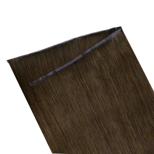 Image of Full Shine Butterfly Weft Hair Extensions 24 Inch 100g Medium Brown | Fullness Boost, Genius Weft Side, Layered Hairstyle Users, Vacation Style, Easy Wear & Remove, Long Straight Hairstyle