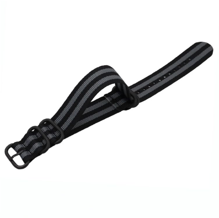 Image of Lineon 20mm & 22mm Black Buckle Nylon Vintage Style NATO Watch Strap ONE WAY NATO Nylon STRAP Imported Quality With Pins and Pin Remover Tool (Include)