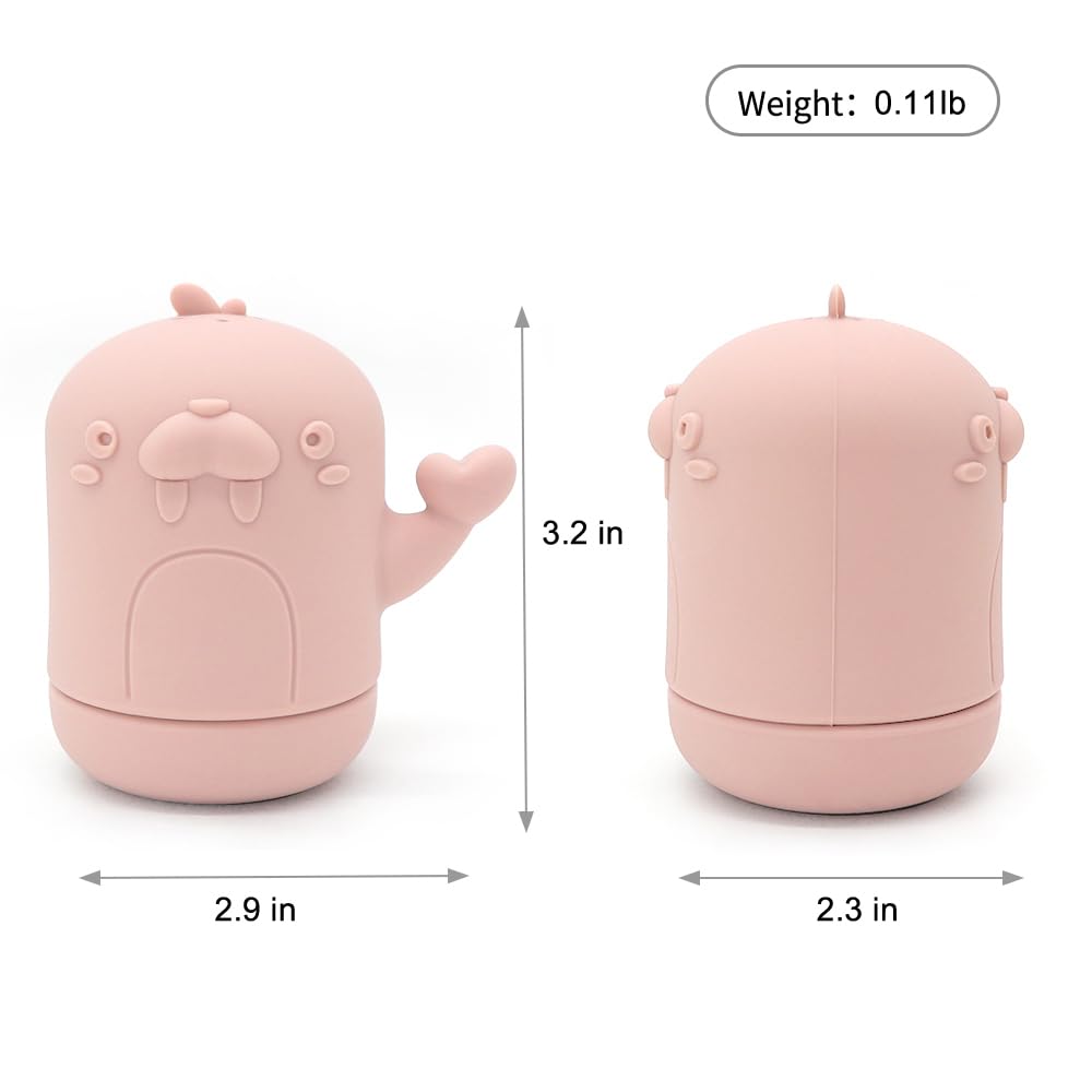 Ginbear Giocattoli da bagno in silicone per bambini, antimuffa, giocattoli da bagno per bambini in età prescolare, giocattoli da bagno atossici per bambini dai 6 mesi in su (confezione da 4)