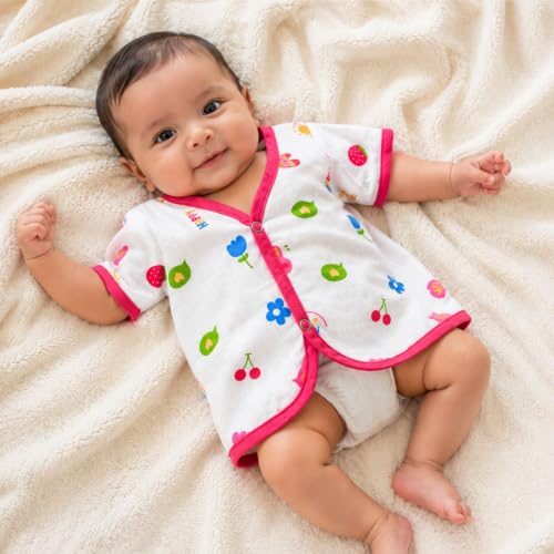 Image of V2M Cotton Jhabla New Born Baby Clothes