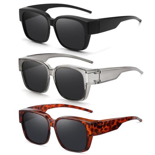 Image of HAOLOTA Polarized Sunglasses Over Glasses Women Wrap-Around Glasses Small Shapes Driving Fishing UV400 Protection