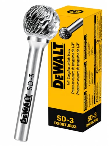 Single DEWALT Carbide Burr Size SD-3 with 1/4' Shank (DXCBTJSD3)