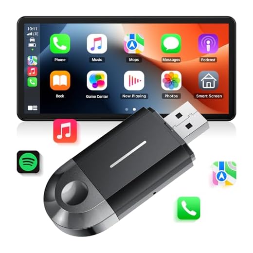 LAMTTO 2-in-1 Wireless CarPlay Adapter, Klein Carplay&Android Auto Wireless Adapter mit USB-C/A, Plug &Play, Flüssig Stabil Verbindung, Ohne Verzögerung Läuft für iOS 10+/Android 11+ & Autos ab 2016