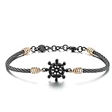 Marca: Brosway Brosway Bracciale Uomo in Acciaio Nero e Oro timone e Cristalli BHO28