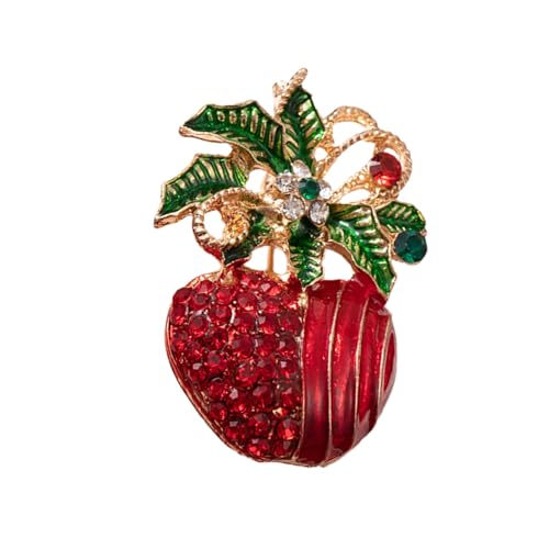 Festive Snowman Pin Alloy Christmas Tree Decoration with Diamonds Rhinestones Holiday Adults Unique Festival Jewelry