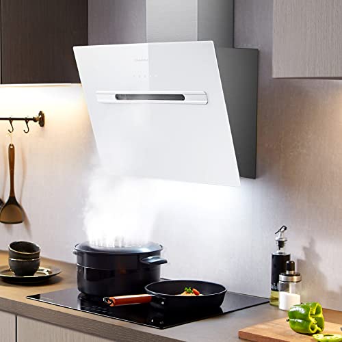 CIARRA-CBCS6736G-Clase-A-60cm-Campana-Extractora-de-Pared-Cocina-Control-Tactil-y-por-WIFI-700mh-Velocidad-Boost-Recirculacion-con-Filtros-de-Carbono-Blanca