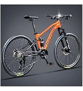 Amazon | 30段変速 フルサスペンションマウンテンバイク 24インチ MTB 