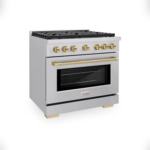 Z Line Kitchen And Bath SGRZ-36-CB Zline Autograph Edition 36 Inch 5.2 Cu. Ft. Paramount Gas Range thumb #2