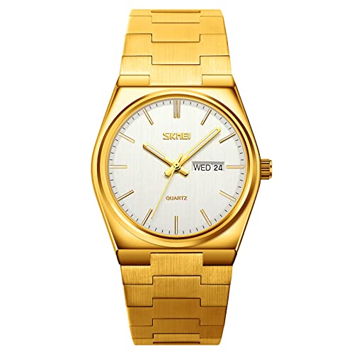 Image of Men Luxury Gold Chinese Dragon Carved Dial Diamond Quartz Watch Casual Waterproof Sport Stainless Steel Wristwatch