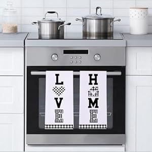 LXOMILL Farmhouse Kitchen Towels, Black and White Kitchen Decor, Buffalo Plaid Dish Towels, Decorative Country Checkered Kitchen Towels LXOMILL Farmhouse Kitchen Towels Black and White Kitchen Decor Buffalo Plaid Dish Towels Decorative Country Checkered Kitchen Towels