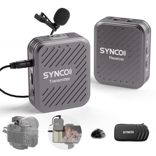 SYNCO G1(A1) Gray, 2.4GHz Wireless Lavalier Microphone...