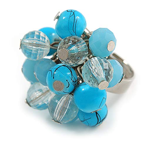 Collares de cristal transparente con pendientes y pulseras ajustables 7