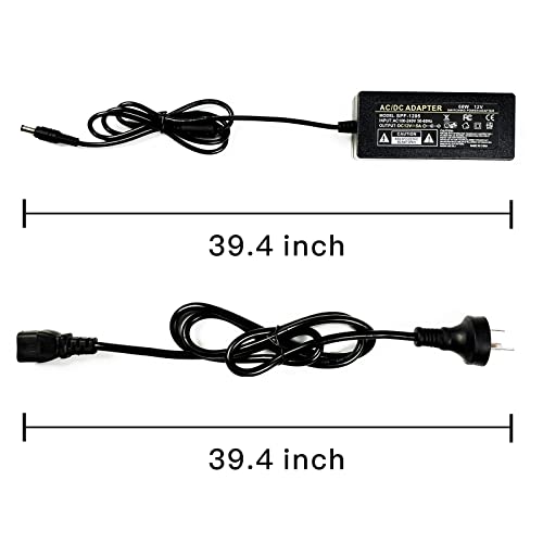 Image of Neon Power Supply DC Power Adapter, 12V 5A 60W with UL Certified LED Power Adapter Transformer for Neon Signs Led House Numbers Light Power Supply with US Standard Plug