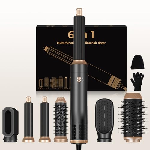 Cepillo Secador de Pelo Secador 6 en 1, Moldeador de Pelo, Hair Styler, Dar Volumen, Doblar, Suavizar, Secar el Cabello
