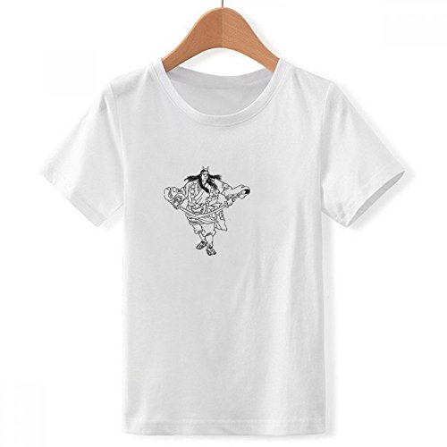 T-Shirt Blanc de Qualité avec Motif Chef d'œuvre Wusong