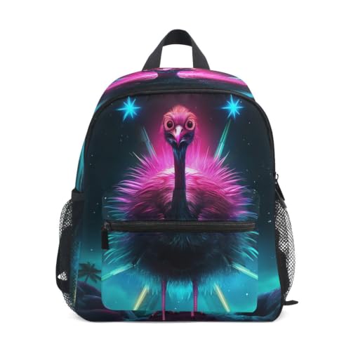 Sac à dos enfant autruche étoile rose bleu pour l'école maternelle et le cartable des petits