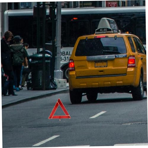 Triángulo de advertencia reflectante para seguridad vial miniatura 7
