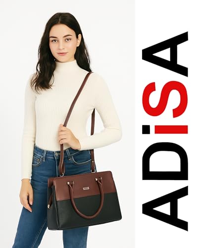 Image of Color Block Shoulder Handbag for Women - Stylish Crossbody Bag with Sling Belt, Ladies' Purse with Top Zipper Closure, Gift for Women and Girls (ADW4088)