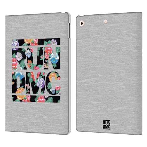 Étui iPad 10.2 Run-D.M.C. Floral Art portefeuille en cuir