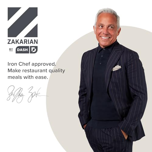 Zakarian by Dash Safe Slice Mandoline for Vegetables, Meal Prep & More with 30+ Presets & Thickness Adjuster - Cranberry