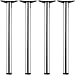Produktbild MultiWare 4er Set Tischbeine Hoehenverstellbar 710-730mm Regulierbare Stahlrohrfüße Rund Ø60 mm Tischfüße Edelstahl Stuhlbeine Metall für Möbelfuß Barstühle Silber