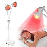 VARIPOWDER Dual Head Infrared lamp 275W Red Light Near Infrared Heat Lamp Device with Flexible Arm a