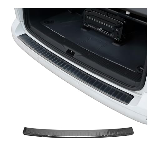 OMAC Ladekantenschutz Stoßstange kompatibel mit VW T5 Transporter alle 2003-2015 Chrom Dunkel