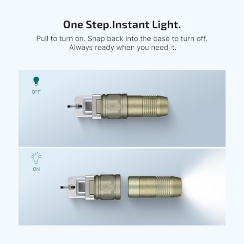 Image of OLIGHT iUltra Rechargeable EDC Flashlight, 80 Lumens Mini LED Keychain Light, Easy take with Pocket or Attach to Keyring, Bag, for Everyday Carry and Emergencies (Olive-Green)