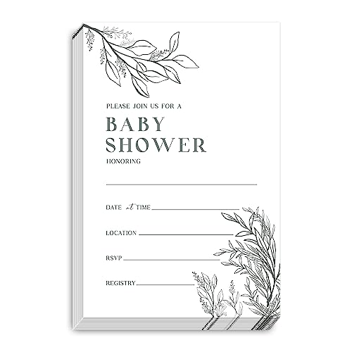 Invitaciones de baby shower neutras y tarjetas de revelación de género con sobres decorados
