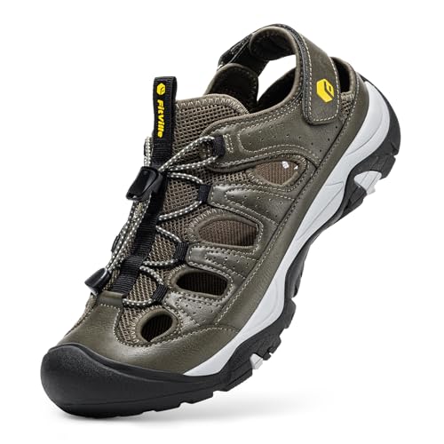 FitVille Wide Mens Sandals, Men’s Orthopedic Shoes Closed