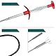 Flexible Grabber Pickup Tool Drain Snake Hair Clog Remover 90cm Hair Catcher Drain Auger Cleaner Retractable Claw Handy Reaching Assist Tool for Litter Pick Sink Toilet