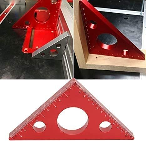 Linijka lokalizacyjna narzędzia pomiarowego, pomiar linijki, Trwałe linijki z trasy drewna aluminiowy system metryczny systemowy system calowy linijka linijka kwadratowa linijka (kolor: duży niebieski