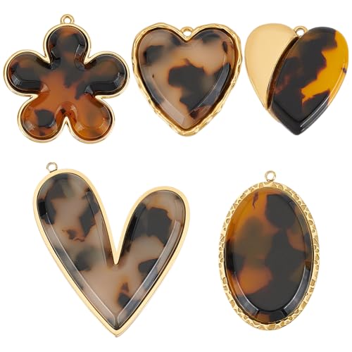 Pendentifs léopard en résine ovale haut de gamme pour création de bijoux raffinés PandaHall